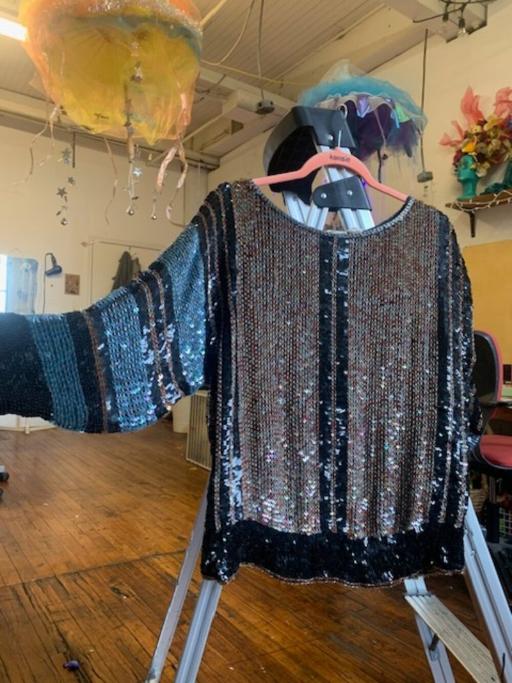 Vintage Sequins Top. Judith Ann Creations M